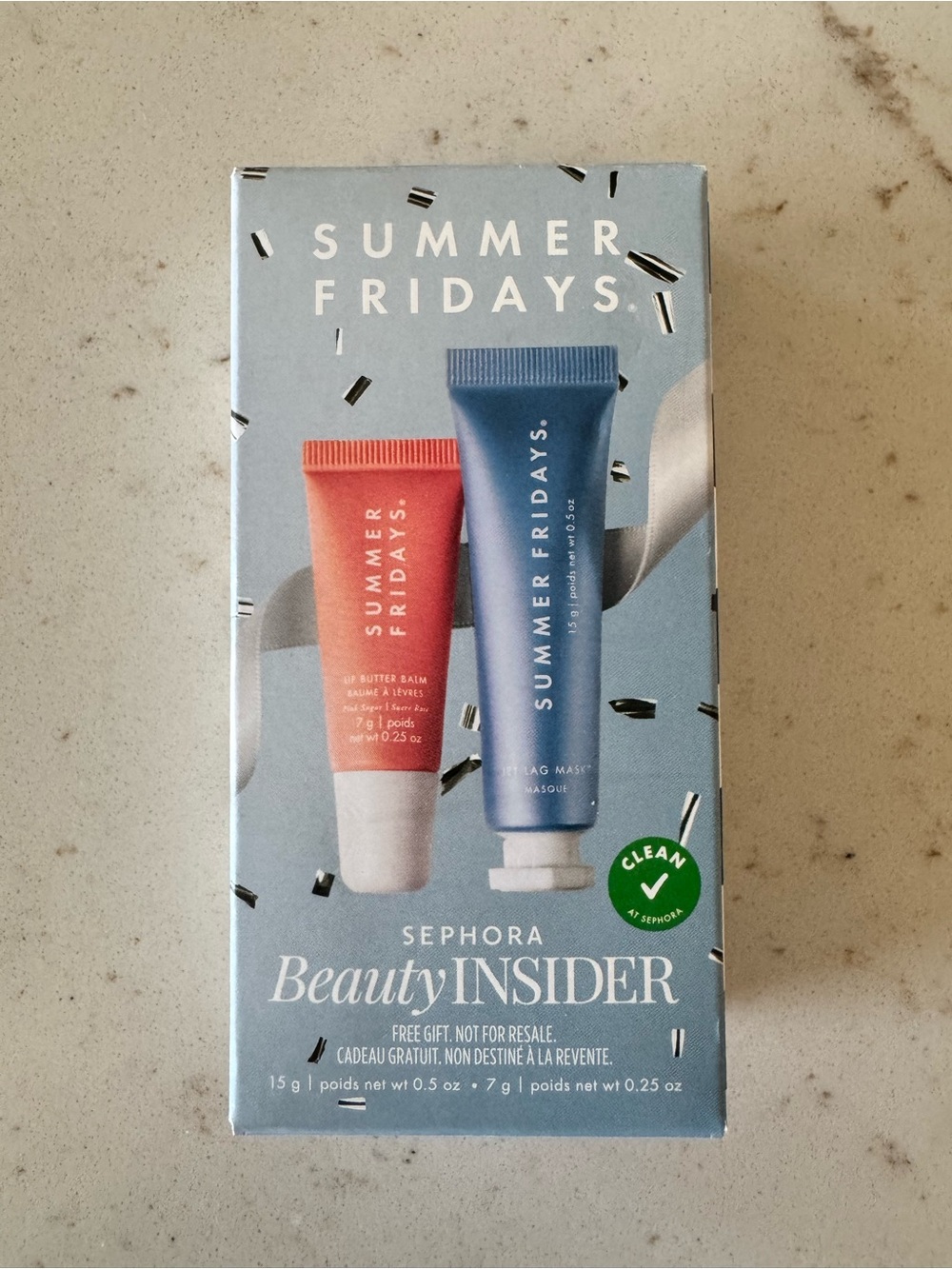 NIB Sephora Beauty Insider Summer Fridays Set Mini Jet Lag Mask & Mini Lip Balm